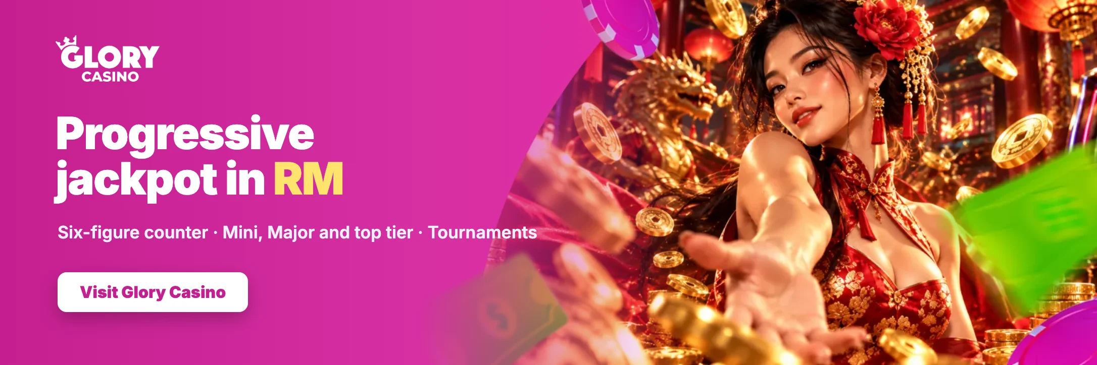 Glory Casino progressive jackpot in ringgit